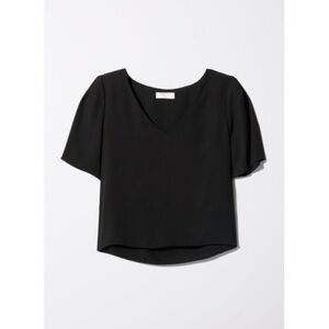 Aritzia Babaton Randy Short-Sleeved Blouse - Size Medium